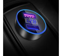 Car Charger,Usb Quick Charge 3.0 + 2.4 A 30 W 2 Ports Cigarette Lighter Charger For Iphone Xr/Xs Max/8 Plus,Galaxy S8/S7/Edge,Huawei