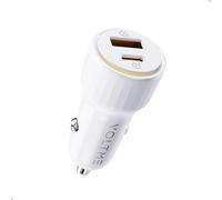 Car Cigarette Lighter Charger 48 W White 12 V/24 V Usb C Fast 2 In 1 Usb C Cigarette Lighter Adapter Compatible With Phone, Tablet, Google Pixel, Samsung S22/S23