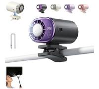 Car Clip On Fan Air Conditioner with Led Display,360° Rotation,199 Speeds Adjustable Portable Mini Cooling Fans,Usb Rechargeable Personal Cooling Mini Fans for Office Beach Truck Tent (Gray)