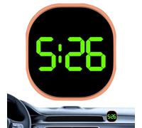 Car Clock Digital - Small Dashboard Watch with Clear LCD Screen, LED Time Display, Compact Travel Accessory, Interior Gadget for RV, Trailer and Truck Vent, 3.8x3.6x1.0cm