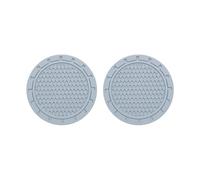 Car Coaster pour Hyundai i10 2013-2026, Tapis de Porte-Gobelet Voiture Silicone Antidérapant, Coussinet Fente Tasse Imperméable avec Motif Nid d'abeille Facile à Nettoyer,Grey