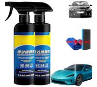 Car Coating Spray Plus, Polish for Scratches & Swirls, All-in-1 Waterless Wash, Glass Cleaner, Long Lasting Gloss & Hydrophobic Protection (2pcs)