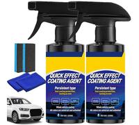 Car Coating Spray - Quick Effect Coating Agent for Shine & Protection, Easy Spray-On Car Wax for Paint, Metal & Plastic (2set)