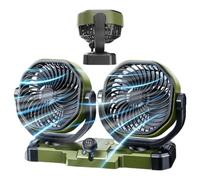 Car Cooling Fan - Double Head Air Circulator, 360 Degree Rotating Cooler