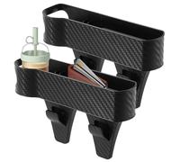 Car Crevice Filler - 2 Pieces Non-Slip With Cup Holder | Between Seat Car Crevice Gap Organizer | Universal Console Side Pocket Storage Box For SUV Truck Sedan RV | Perfect For Interior Travel Road Tr