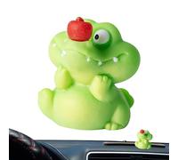 Car Crocodile Figurine - Dashboard Animal Ornement, Cartoon Style Auto Décoration, Intérieur Accessory | Vehicle Desk Toy For Kids Adults Fun Travel Display Cute Collectible Gift Set