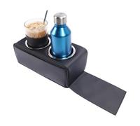 Car Cup Holder Tray | PU Leather Memory Foam Drink Holder Organizer for Front Rear Seat Sofa Armrest | Portable Beverage Snack Storage Tray for Cars SUVs Trucks Home Office