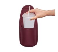 Car Cup Holder - Universal PU Leather Adhesive Storage Pocket, Compact Vehi