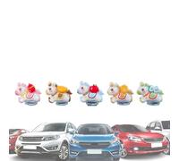Car Dash Decorations,5 Piece Non-Obstructive Cute Funny Ornament - Cultural Prosperity Touch Horse Figure Aesthetics - For Women Men Home Office Desk Auto Interior Dash Board Rearview Mirror