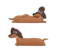 Car Dashboard Decorations - Dachshund Figurine 2 Piece Mini Sculptures Car | Dash Decor For Computer | 2 Piece Mini Dachshund Figurine | Monitor Desk Bookshelf Home Interior Office Party Favors