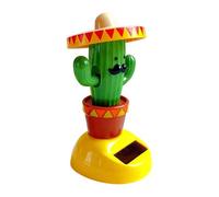 Car Dashboard Decorations - Solar Powered Shaking Head Cactus | Dancing Cactus Dashboard Figures, Eco-Friendly Solar Toy For Auto Vehicle SUV Truck, Cute Road Trip Car Interior Decor