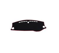 Car Dashboard Mat Tapis de tableau de bord antidérapant en cuir suédé pour Nissan Serena C27, compatible avec conduite à droite et conduite à gauche(Red edging RHD)