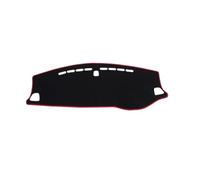 Car Dashboard Mat Tapis de tableau de bord en cuir suédé pour Toyota Wildlander 2020-2021, pare-soleil, conduite à gauche(Red edging RHD)