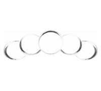 Car Dashboard Meter Ring Covers Trim Interior Decoration | for porsche for cayenne 958 2011-2018, Silver