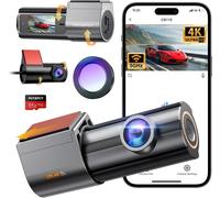 Car Dashcam 4K+1080P, 5G WiFi Dashcam with 1.47 inch IPS, CPL Filter, Car Camera with 64G SD Card, App Control, Parking Monitor, Night Vision, Loop Recording