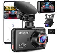 Car Dashcam Front Rear 4K + 2K WiFi with App Dash Camera Car,3 Inch In-Car Camera with G-Sensor,Night Vision,Loop Recording,64G SD Card