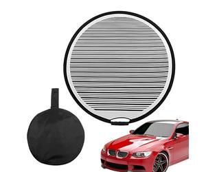 Car Dent Reflector - Flexible Panel 80x78x2cm | Striped Design Vehicle Body Repair Tool, Reflective Dent Detection Board | For SUV Truck Off Road Minivan Racing Caravan Use With Storage Bag