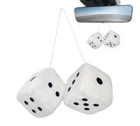 Car Dice - Gold Velvet And Sponge Filling, 7 x 7 x 14 cm Plush Dice Soft And | Hanging CarDice, Interior Decoration For Rearview Mirror, Door Handle, Car Lovers, Christmas