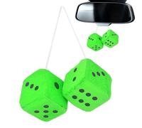 Car Dice - Gold Velvet And Sponge Filling, 7 x 7 x 14 cm Plush Dice Soft And | Hanging CarDice, Interior Decoration For Rearview Mirror, Door Handle, Car Lovers, Christmas