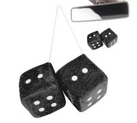 Car Dice - Gold Velvet And Sponge Filling, 7 x 7 x 14 cm Plush Dice Soft And | Hanging CarDice, Interior Decoration For Rearview Mirror, Door Handle, Car Lovers, Christmas