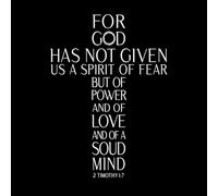 Car Dieu ne nous a pas donné un esprit de peur Stickers muraux 34x47.6cm Culture du tatouage Blanc