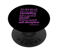 Car Dieu ne Nous a Pas donné Un Esprit de timidité 2 Timothy 1:7 PopSockets PopGrip Adhésif