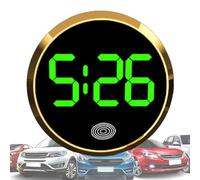 Car Digital Clock, Car Dashboard Digital Clocks, Digitals Clock For Cars With LED Display, Alloy Touch Activated Round Digitals Display Clocks, Stylish Appearance Cars Accessories For SUV, Sedan