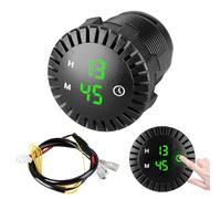 Car Digital Clock, Waterproof LED Display 12V 24V Touch Screen Vehicle Dashboard Clock, Compact Car Interior Time Display For Men Women Drivers Commuting Urban Road City Riding Short Trips Daily Use