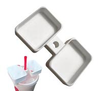 Car Dip Sauce Holder - Cup Top Condiment Container, Sturdy Material Secure Fit, Convenient Design Easy Access, Snack Time Tool, Dip Holder for Fries Driving Road Trip Travel