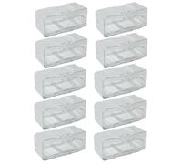 Car Display Case, 1/64 Scale Exhibition Box, Stackable Organizer, Clear Snap On Dust Cover Storage, 3.54x1.57x1.57 inches Collectible Vehicle Display, Set of 10
