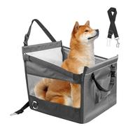 Car Dog Seat, Waterproof Pet Booster Car Seats, 18.9x18.11x17.72 inches Portable Auto Backseat Cat House, Puppy Kitten Travel Seat for RV and Vehicle Use, Comfortable and Secure Ride