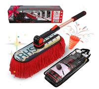 Car Duster Exterior Scratch Free Extendable Handle,Wax Cotton Hair Auto Brush Kit for Truck,SUV,RV and Motorcycle,Duster for Car Cleaning，No Lint（Grand Canyon State Designer License Plate）