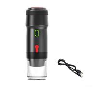 Car Employment Plus USB Outdoor - Argent/noir - Machine à café électrique compacte compatible avec la machine à expresso légère alimentée par USB pour banques et chargeurs de sources (noir A)