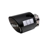 Car End Pipes Embout silencieux d'échappement universel fibre carbone brillant 51mm ou 63mm acier inoxydable sortie inclinée décoration(V0DW2023z-HS)
