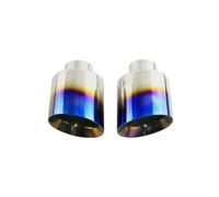 Car End Pipes Lot de 2 embouts d'échappement universels en acier inoxydable sortie 4,5" et 5"(Bl-63-127-no logo)