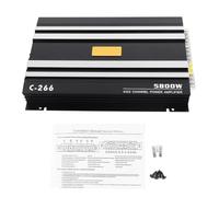 Car eo o Amplifier Ser Amp, 12V 5800W 4 Channel ier, o System for Truck with 1450W x 4 Output, Includes te and
