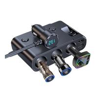 Car Fast Charger, Port Charging Adapter, Auto Power Inverter Hub with Multi Output Safe Effective for Tablets, Laptops, Outdoor Use, Road Trips, Carpool, 4.41x2.95x1.3 inches