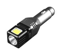 Car Flashlight - Bright Rechargeable Led Lamp | 12v 24v Vehicles | Double-Beam Torch with Usb Type-C Charging Ports, Portable Light for Outdoor Travel Truck Interior Mobile Computer Work Camping