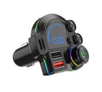 Car FM Transmitter Wireless - Radio Adapter for Long Driving | USB Flash Drive Support with MP3 Player & Phone Connection Features for SUV Truck RV Sedan Commuting and Travel