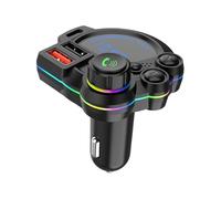 Car FM Transmitter Wireless - USB Flash Drive MP3 Player, Radio Adapter with Automatic Calling, Vehicle Audio Streamer, Double Port Charger, Signal Booster for Commuting and Long Driving