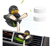 Car Fragrance Diffuser, Car Animal Air Pilot Fresheners, Cute Car Rotating Propeller Air Freshener with Aromatherapy Tablet, Creative Outlet Fan for Car Interior Decoration