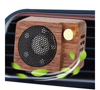 Car Fresheners Long Lasting - Wood Speaker Air Outlet Fan for Auto Interior | Creative Fragrance Decoration, Natural Aromas Perfume Diffuser, Ideal for Car Home LivingRoom Toilet Men Women, 5cm Brown