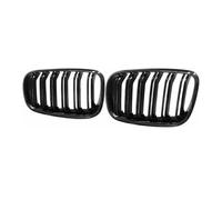 Car Front Grill Kidney Grilles Grille pare-chocs voiture, calandre avant double lamelles pour BMW X5 X6 E70 E71 2008-2013 automatique, grilles course noires brillantes