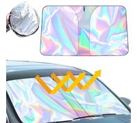Car Front Windshield,Car Sunscreen,Anti-Uv Heat Insulation Front Sun Visor Cover,Foldable And Portable Car Sun Visor (135 X 65 Cm)