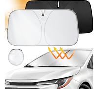 Car Front Windshield Sun Visor Indoor Sun Protection Against Uv Rays And Heat For Compact Vehicles, Foldable 137 X 70 Cm
