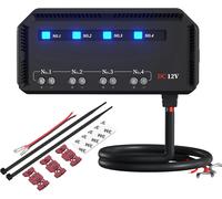 Car Fuse Box 12v With Relay Universal 20a Motorcycle/Car Quick Wiring Fuse Holder 4 Way Waterproof With Led Warning Indicator For Motorcycle Truck Boat Suv Rv