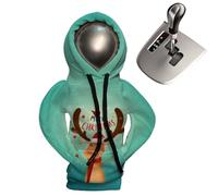 Car Gear Shift Cover Hoodie,Shift Knob Hoodie Hoodie Protector | Protecteur de levier de vitesse décor de voiture de Noël Accessoires de voiture, volant de changement de vitesse pour bouton de
