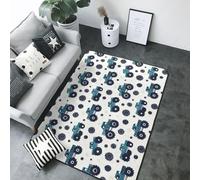 Car Gear Tapis imprimé noir pour salon, chambre à coucher, tapis doux lavable et antidérapant pour décoration de chambre à coucher, 203 x 147,3 cm