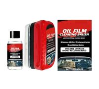 Car Glass Cleaning Brush, Oil Film Window Washer, 4.13x2.83x1.81 Inches Automotive Tool with Durable Build, Glass Cleaning Accessory, Anti-Fog Tool with Sturdy Design, Car SUV Use for RV Truck