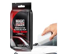 Car Glasš Cleaning Sponges For Streak-Free Ŵindows - 5 Pack Reusable Pads, Effortlessly Removes Oil, And Grime, Esseńtîal Tool For Ŵīndshield & Mirror Cleaning